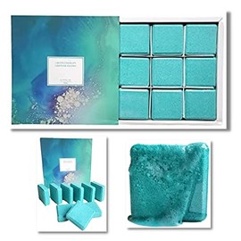 Shower Steamers - Set of 9 Shower Bombs with Essential Oils - Eucalyptus 65 gr Each (Christmas Packed Box)