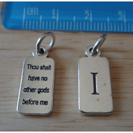 Wholesale Charms 1 Sterling Silver 1st Commandment Thou shalt have no other gods before me Charm
