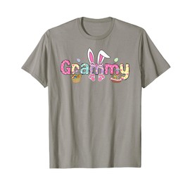 Cute Grammy Bunny Rabbit Ears Easter Eggs Hunting Women T-Shirt
