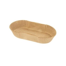 Pastry Chef's Boutique Paper Long Oval Eclair Candy Cups - Kraft Beige - 200 pcs