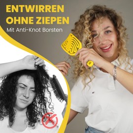 WALCORA Hair Brush without Pulling, Detangling Brush, Hair Brush for Women, Men & Children, Detangler Brush for Curls, Wet, Long, Thin & Fine Hair, Anti Pull & Hair Breakage Hairbrush, Wet Hair