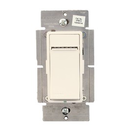 Leviton VPM10-1LZ, Vizia + Digital 1000W Incandescent/1000VA Magnetic Low Voltage Dimmer, Single Pole and 3-Way, White/Ivory/Light Almond