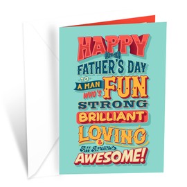 Father's Day Card, Prime Greetings, Made in America, Eco-Friendly, Thick Card Stock with Premium Envelope 5in x 7.75in, Packaged in Protective Mailer (General)