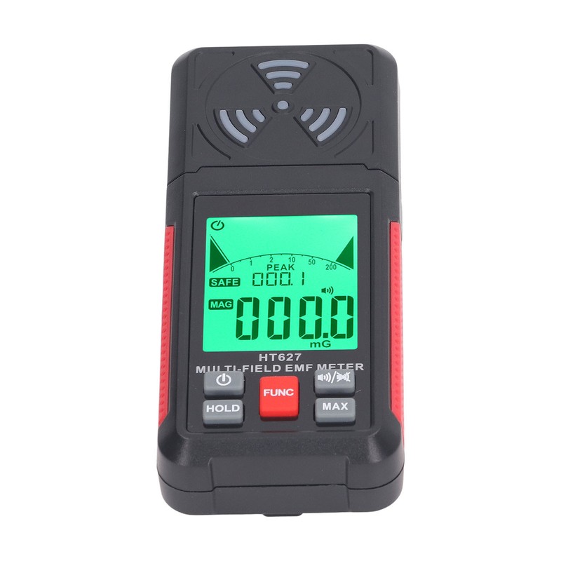 Electromagnetic Radiation Detector Data Hold Sound Light Alarm EMF Radiation