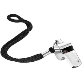 Black Edelstahl Pfeifen Metall Schiedsrichter Pfeife Whistle Trainingspfeife pfeife Notfallpfeife mit Halterseil fur Trainer Stuck,Coaches and Referees Gear,Sports and Outdoor Recreation Accessories