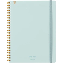 Kokuyo Sooofa Soft Ring Notebook, A5 Modified, 0.2 inch (4 mm) Square Ruled, Cut-Off, 80 Sheets Light Blue, SV738S4-LB [Bulk Pack of 3]