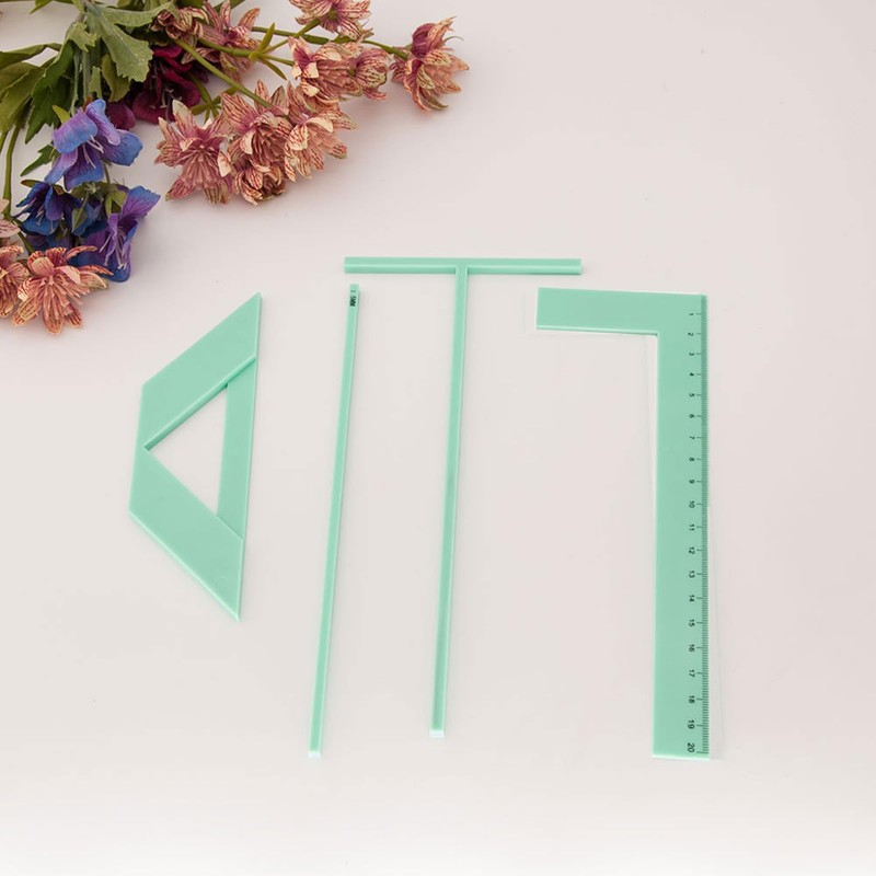 ciciglow Complete Bookbinding Ruler Kit,Metal Scrapbooking & Kit,Complete Great Stencils