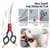 Fenice Dog Grooming Curved Scissors: 6.5" Pet Self-sharpening Split Finishing