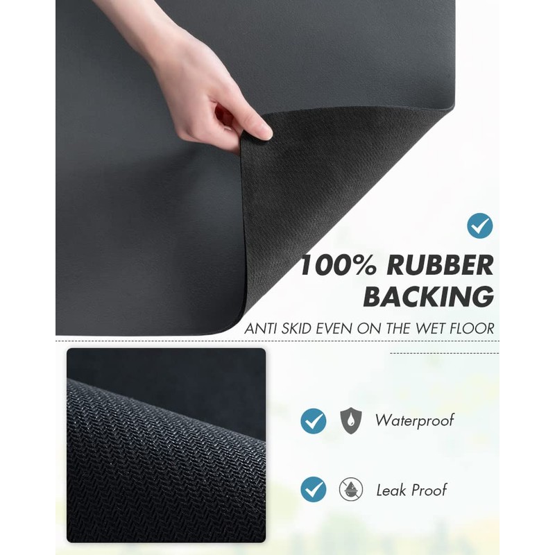 AMOAMI-Coffee Mat Hide Stain Rubber Backed Absorbent Dish Drying Mat