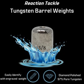 Reaction Tackle Tungsten Barrel Weights - 3/8oz-silver
