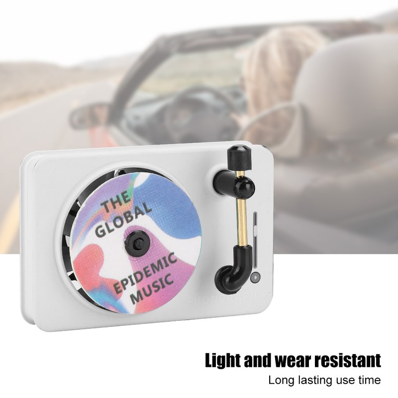 Vintage Phonograph Shape Mini Wearproof Car Fragrance Machine with Solid