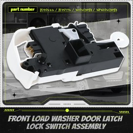 ZJTBLL WPW10253483 8540772 Front Load Washer Door Latch Assembly Fit for Whirlpool, Maytag, Kenmore, Amana&Inglis, Replace# 8540222, W10253483, 1515091 EDR15091X1 PS11751211 AP6017910 EAP11751211