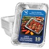 Rollay 10 Pack Large Aluminium Foil Trays Deep (32x26x7 cm)