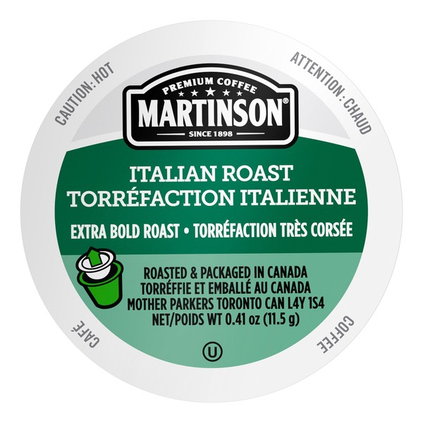 Martinson Tostado italiano, extra atrevido, café tostado oscuro, cápsulas compatibles con cafetera Keurig K-Cup, 48 unidades (paquete de 1)
