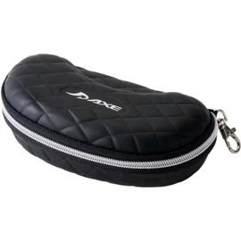 AXE Sunglasses, For Bad Weather/Low Light Conditions, UV Protection, Polarized Lens, 180° or More Visibility, Can Wear Large Glasses, Storage Case Included, Frame: Marble Silver/Lens: Dark Smoke,