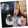 MAGICLULU 20pcs Fillable Round Transparent Clear Christmas Baubles Transparent Ball