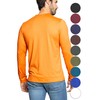 Men's Long Sleeve Crew Neck Top Orange Medium