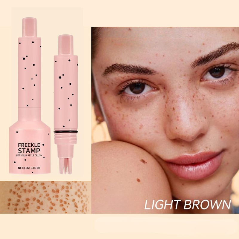 Freckle Stamp Pen,Natural Looking Lifelike Freckle Makeup Pen,Waterproof Long-lasting Facial
