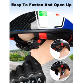 Lamborsafe Helmet Quick Release Buckle Kit, Motorcycle Helmet Chin Strap Clip for Full Face, 3/4, Half Helmets with D-Rings, Fast Release Fasteners Made by Safe Ratcheted Stainless Steel(Black)