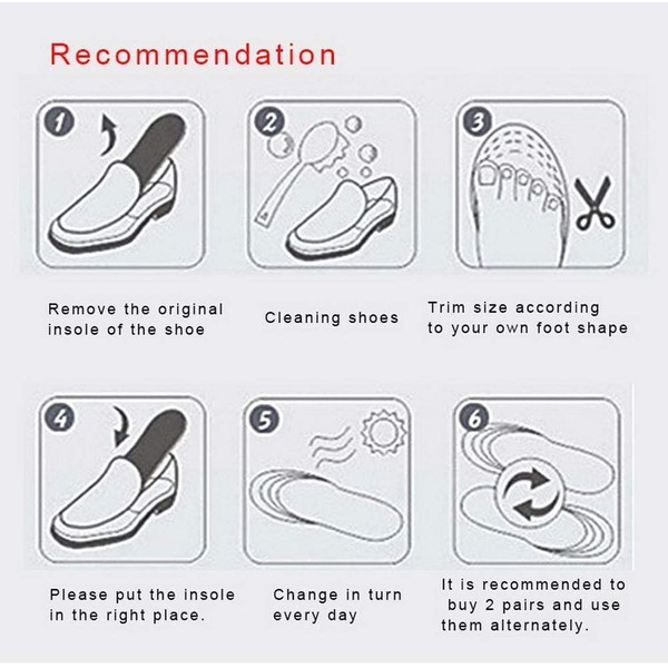 Height Increase Insole - Men's Adjustable 3-Level Shoe Lifts: 2.75