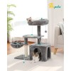 PETEPELA Cat Tree for Small Indoor Cats, Plush Cat Tower