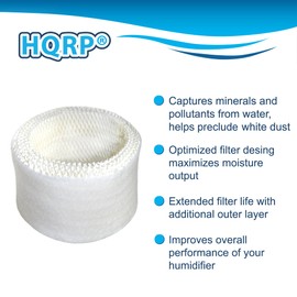 HQRP Filter 3-Pack Compatible with Honeywell 63-1508 HAC-504 HAC-504AW HAC-504V1 HCM-710 HCM-1000 HCM-2000 Series HCM-1000C HCM-1010 HCM-2000C HCM-2001 HCM-2002 HCM-2020 HCM-2050 HCM-2051 Humidifier