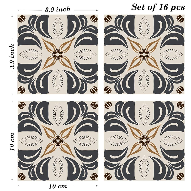 Poromoro Spanish Portuguese Azulejo Style Peel and Stick Backsplash Tile