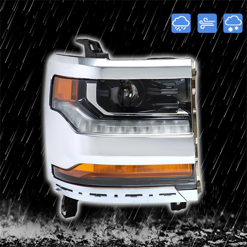 labwork Headlight Assembly, Compatible Replacement for 2016-2019 Chevy Silverado 1500