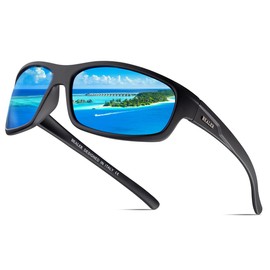 BEALER Polarized Sports Sunglasses for Men Lightweight TR90 Frame Sun Glasses Driving Cycling Fishing UV Protection Shades