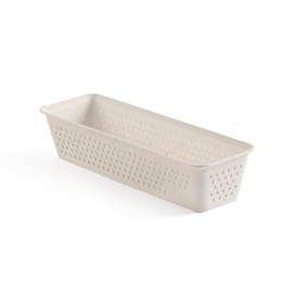 TATAY Drawer Organiser Slim Bohol Polypropylene BPA Free 100% Recycled Plastic Beige Dimensions 8.5 x 26 x 5.5 cm