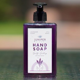 Juniper CLEAN, Antibacterial Hand Soap with Pump, Lavender Scent, Liquid Hand Soap 17 Fl Oz (Pack of 6)