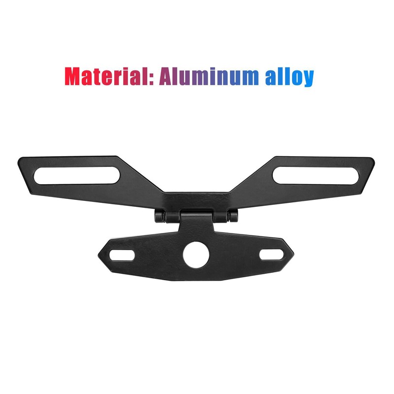 Universal Motorcycle License Plate Bracket, Adjustable Folding Mount Holder with