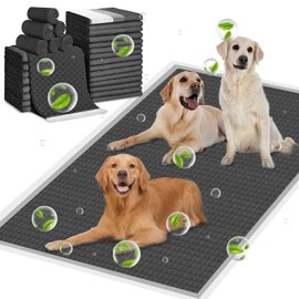 ELEGX Extra Large 28"x44" 40 Pcs Odor-Control Super Absorbency Charcoal Pee Pads for Dogs,Leak-Proof Pet Training Pee Pads,Thicken Disposable Potty Pads Puppy Training Pads for Cats Rabbits