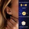 Zodiac Constellation Flat Back Stud Earrings – 14K Gold Plated