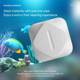 SPEALLOY Magnetic Fish Tank 2-in-1 Clean Brush & Feeding Ring Eco Care Kit Aquarium Dirt Remover for Small Glass
