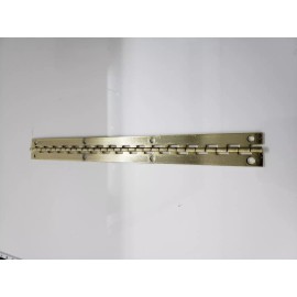 NE Hinge  2 piece Brass Plated Hinge 8" long X .75" wide with holes