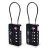 LUXOORO TSA Approved Luggage Lock with Alert Indicator, 4-Digit Resettable