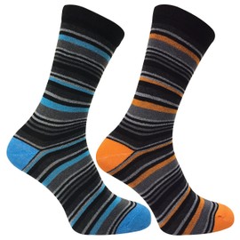 6 pairs mens formal patterned striped argyle coloured dress cotton socks (6-11 UK, DEE3)
