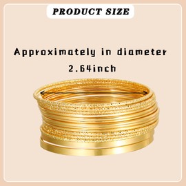 JJJDreams 20 Pieces Engraved Alloy Bangles for Women, Bracelet Set, Plated Stacking Bangles, Stainless Steel