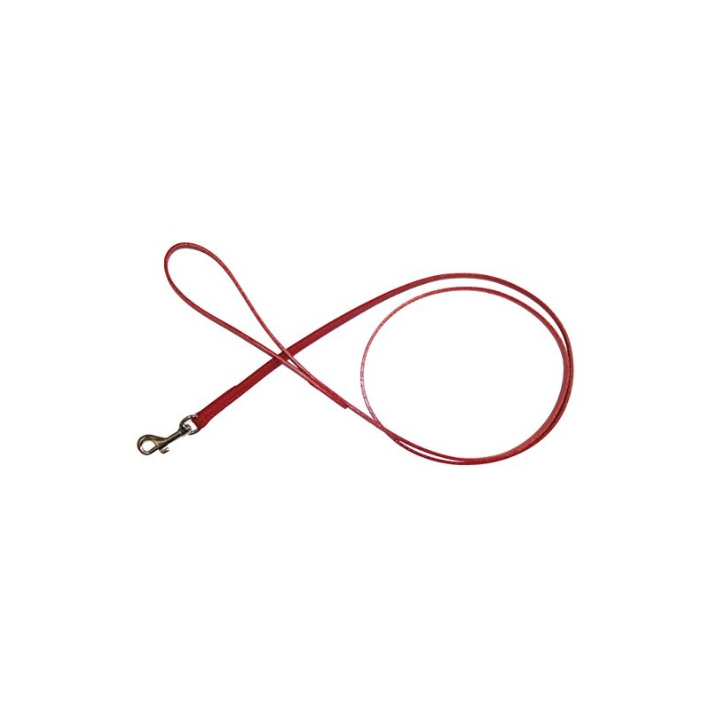 ONS W Leather Lead #9 Red (Small Dogs)