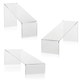Goods Carrier Set as Shoe Stand (Oblique) and Display Display, Transparent Display Stand, Decorative Stand Made of Original Plexiglas in Three Different Heights for e.g. Shoes or Collectibles