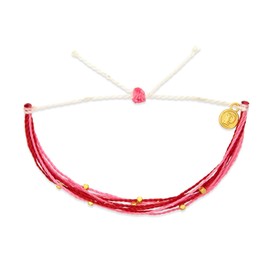 Pura Vida Bracelets Half and Half Malibu String Bracelet for Women - Pink/Red
