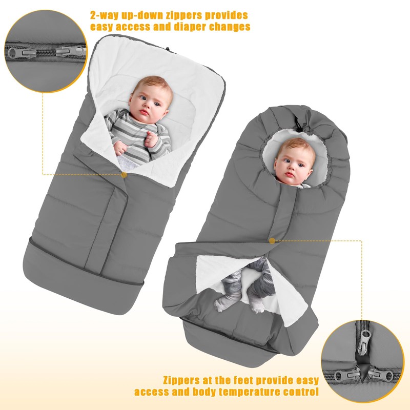 Yoofoss Stroller Cover for Winter, Toddler Stroller Footmuff Universal for