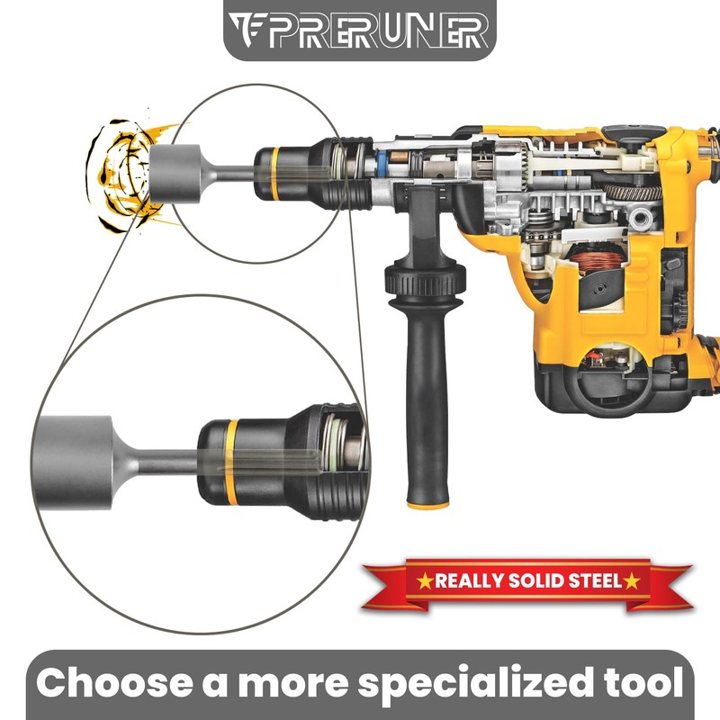 Preruner SDS Max Shank T Post Driver Attachment-The Ultimate Solution