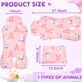 Pinkunn Gel Car Seat Cooler Pad Car Seat Cooling Pad Chair Ice Breathable Pad Summer Ice Seat Cooler Mat Summer Chair Cooler Liners Cushion for Stroller Baby Dining Chair, Safety Seat(Pink Rabbit)