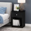 Furinno Tidur Nightstand, Black Oak, Americano, 2-Pack