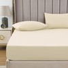 Soifox Super King Fitted Sheet Cream - Bed Sheets with