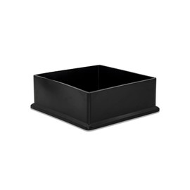 Flyshop 8Pcs Chair Leg Caps Non-Marking PVC Chair Leg Floor Protectors Square Furniture Table Covers (4-Inches x 4-Inches, 100mm x 100mm, Black)