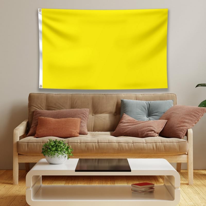 Solid Yellow Flag – Plain Yellow Flag - Double-sided Print