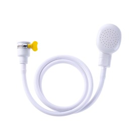 Wjelet 1 Pcs Sink Single Shower Attachment for Bath Taps, Single Tap Shower Attachment, for Bathroom, Kitchen Sink, Dog Shower, Hair Washing 132CM White Hose